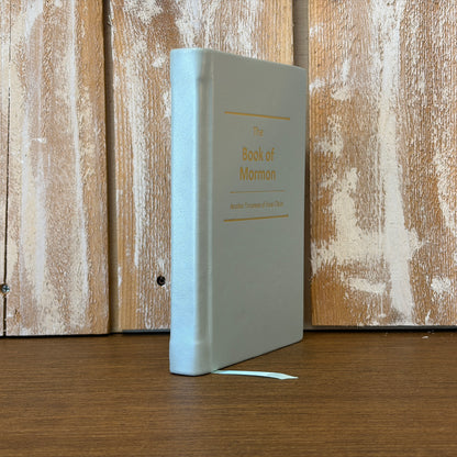 Pearlized Sage Lambskin Hardcover Book of Mormon