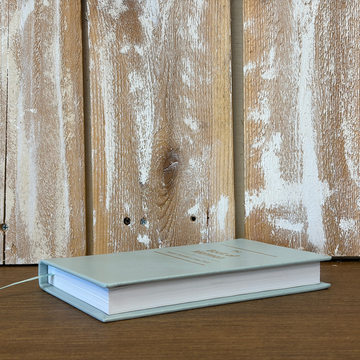 Pearlized Sage Lambskin Hardcover Book of Mormon