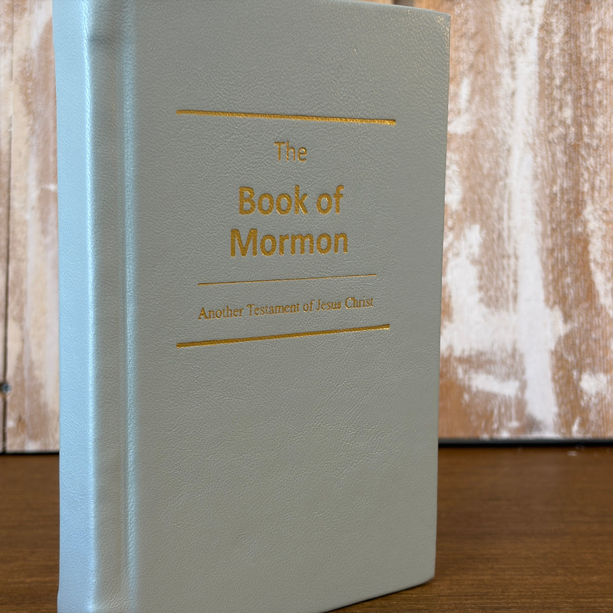 Pearlized Sage Lambskin Hardcover Book of Mormon
