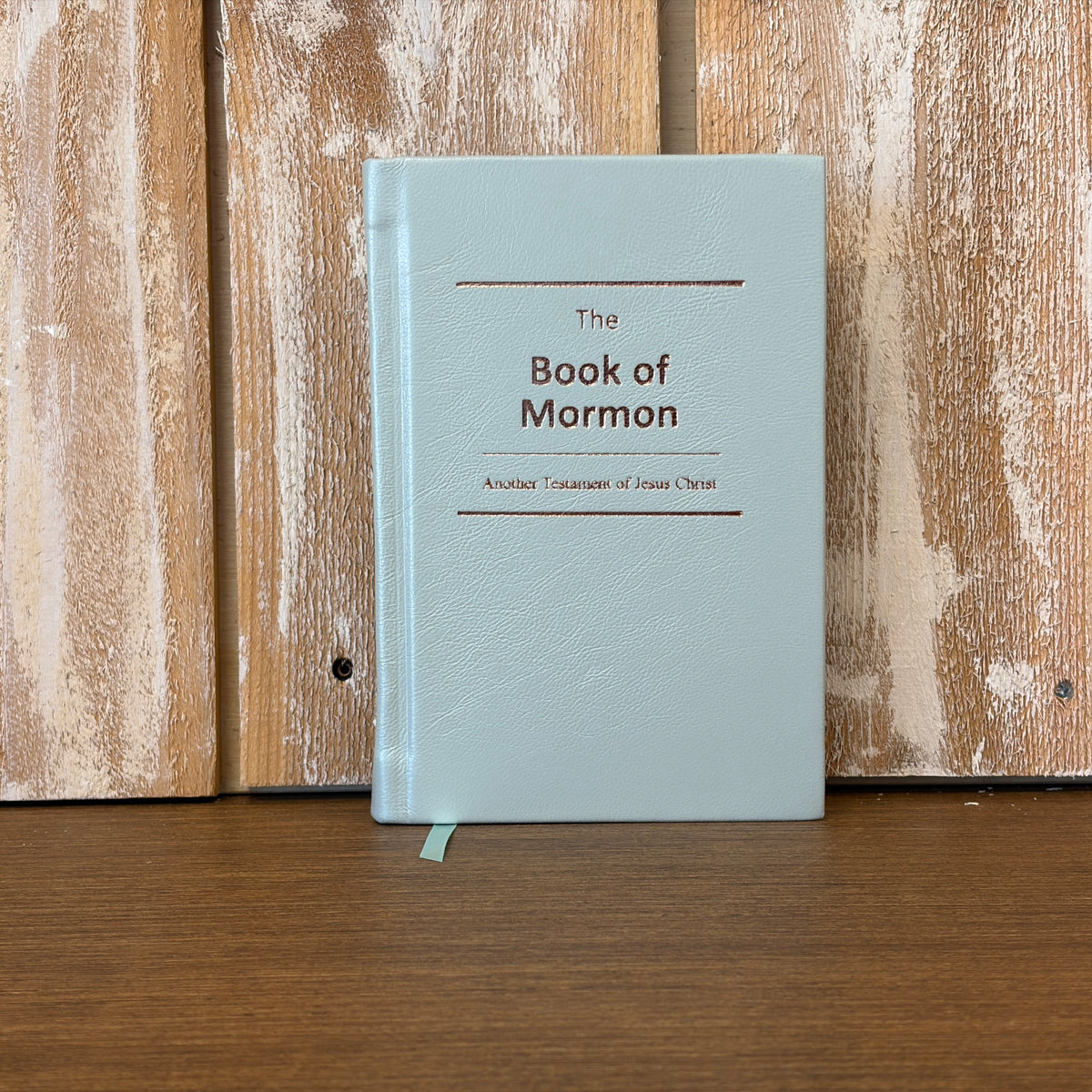 Pearlized Sage Lambskin Hardcover Book of Mormon
