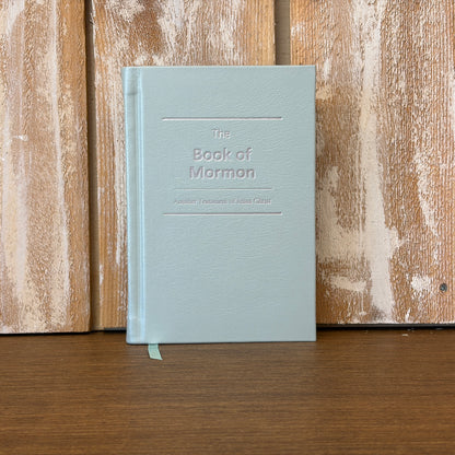 Pearlized Sage Lambskin Hardcover Book of Mormon