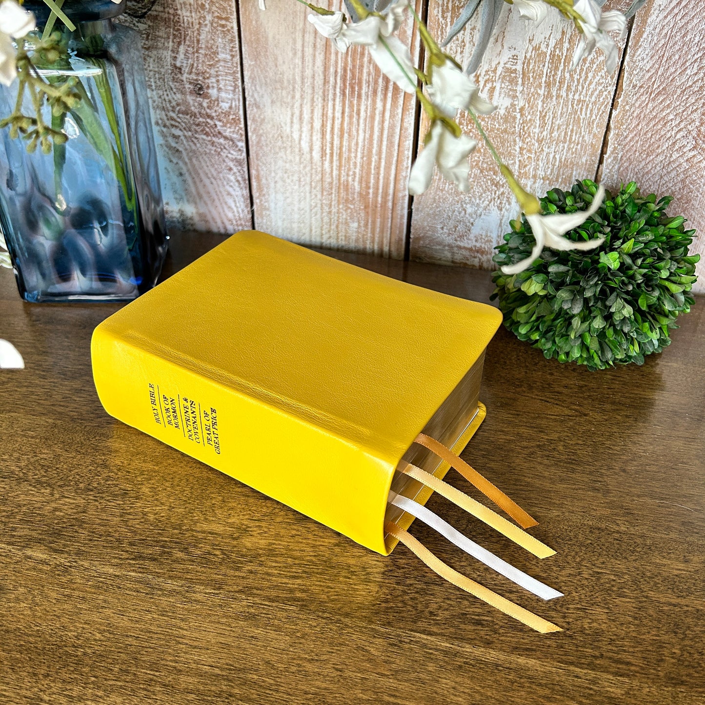 LDS Quad Combination - Yellow Full-Grain Leather | Ready-Made