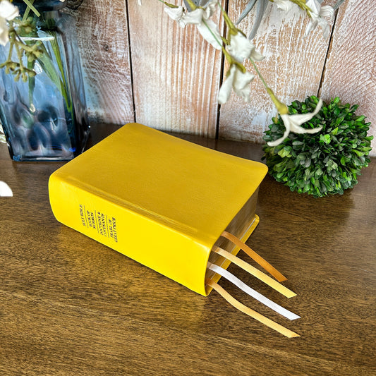 LDS Quad Combination - Yellow Full-Grain Leather | Ready-Made